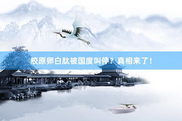 胶原卵白肽被国度叫停？真相来了！